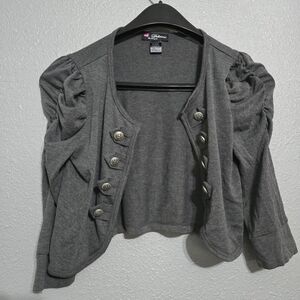 Women's Gray Buttoned Jacket